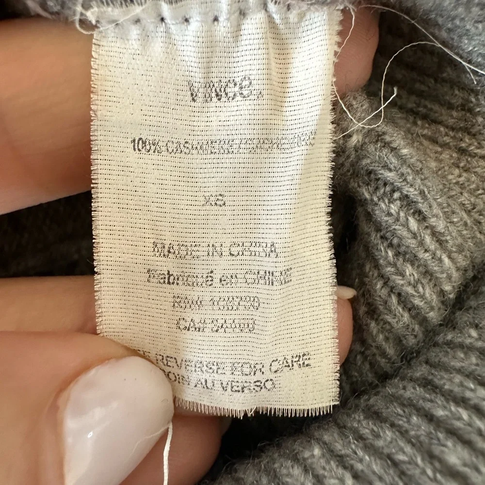 Vince Cashmere Poncho Sweater in Gray - Picture 11 of 11